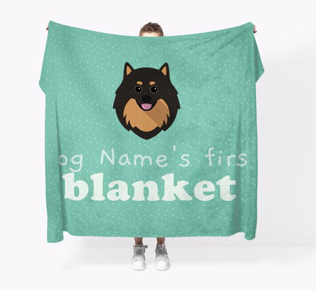 'Dog's First Blanket' - Personalised {breedFullName} Throw Blanket